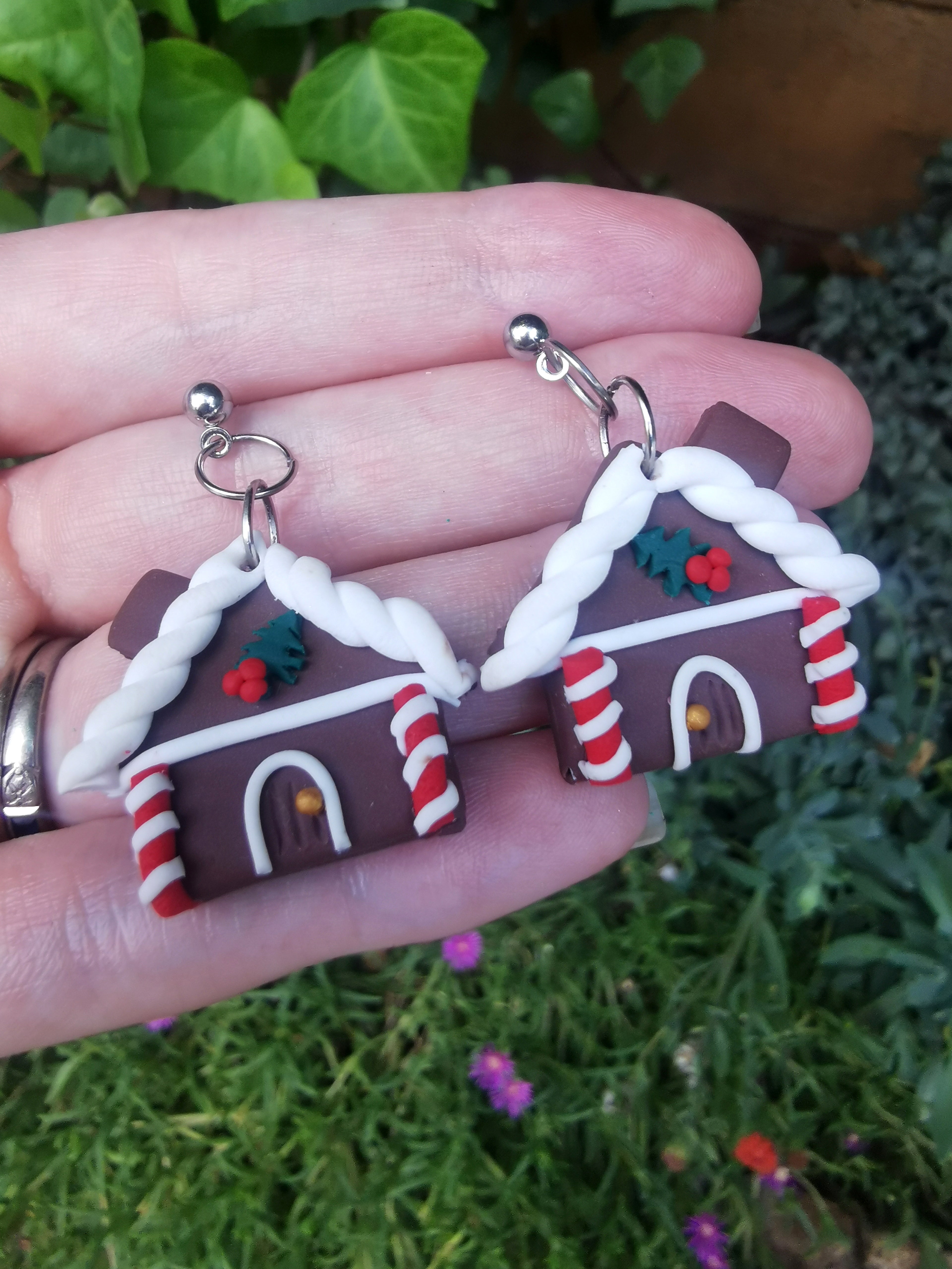 Gingerbread House Earrings