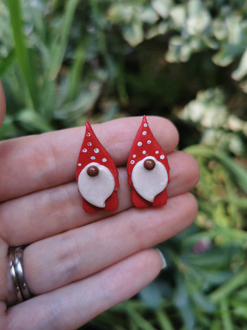 Christmas Gnome Stud Earrings