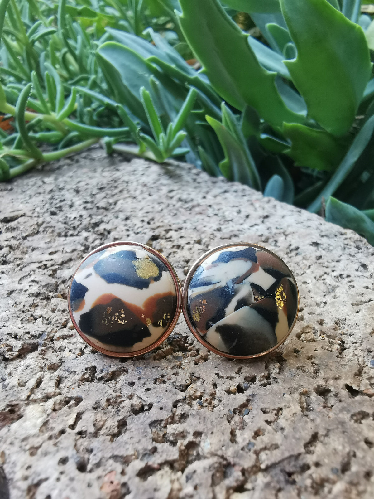 Leopard Print Stud Earrings